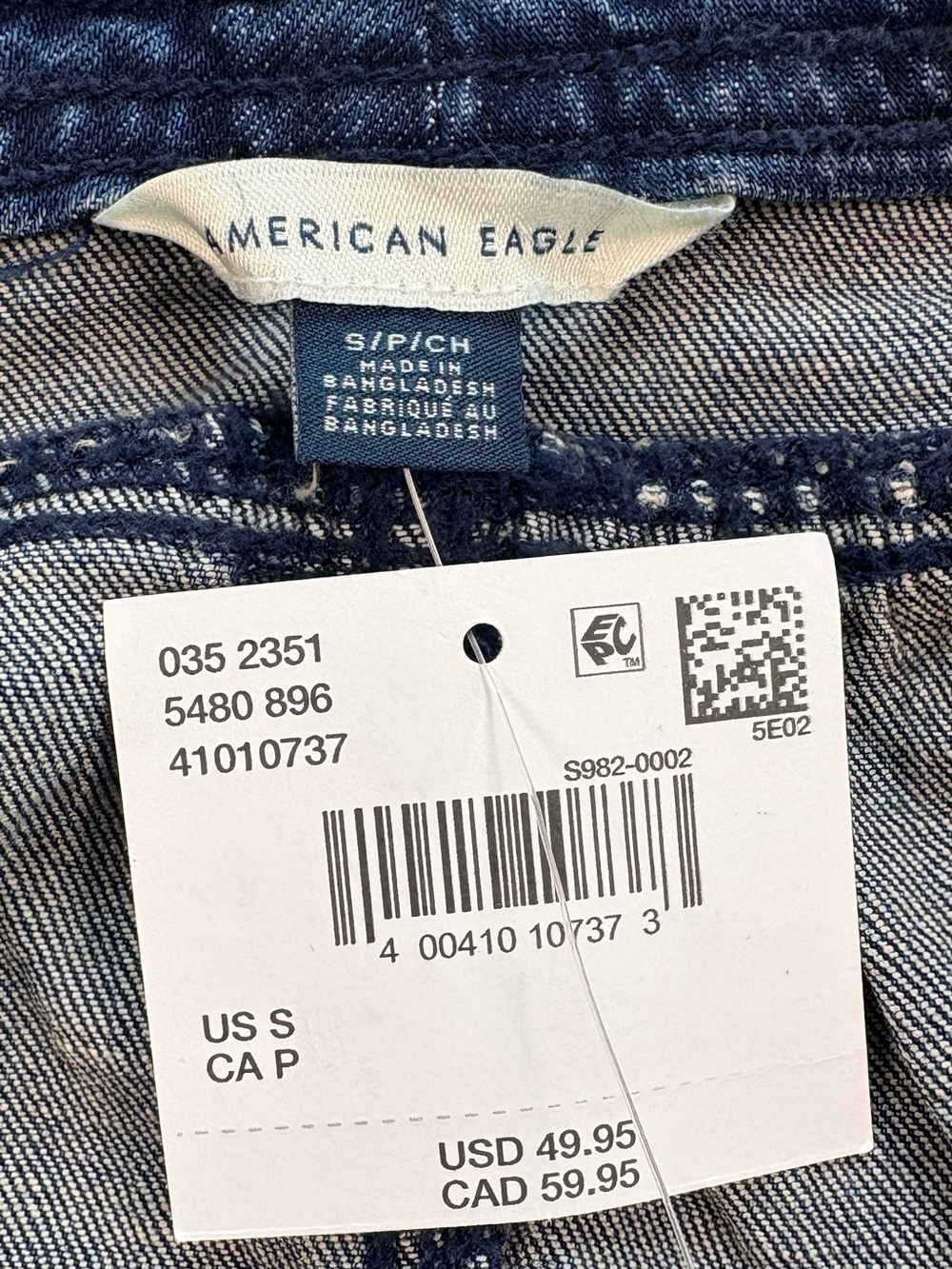 NWT AMERICAN EAGLE Sleeveless Denim Button Front Babydoll Top Small - Picture 6 of 10